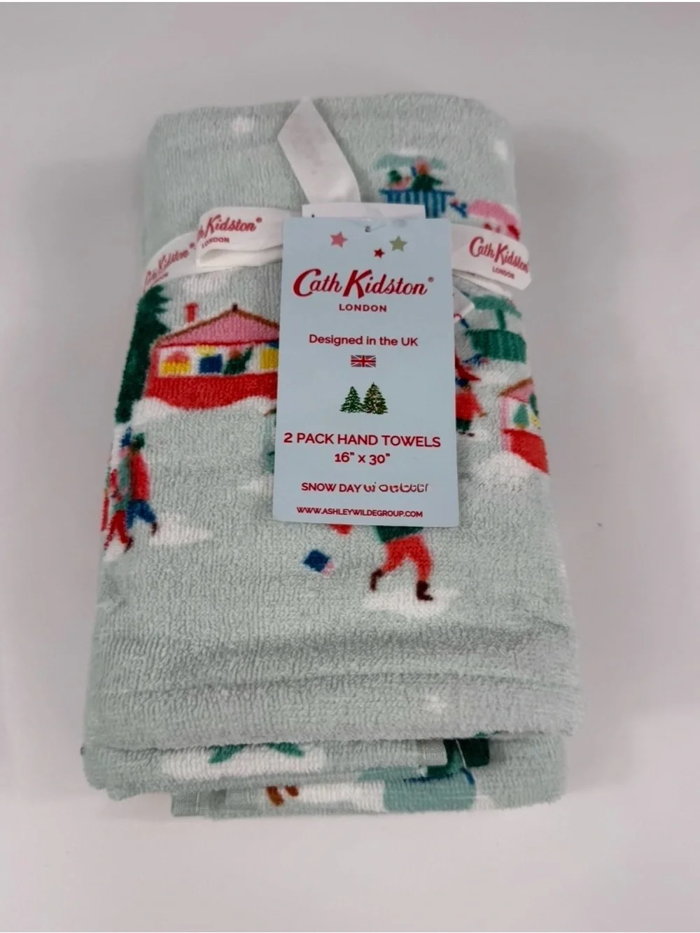 9 PC Cath Kidston Snowy Day Duckegg 4 Bath 3 Kitchen 2 Hand Towels Christmas NWT